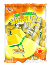 Big Slice Pops by Alberts - Pineapple Flavor Quantity 48 Pops Per Bag Sweet Browse at UsaCandyWholesale.Com